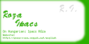roza ipacs business card