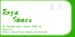 roza ipacs business card